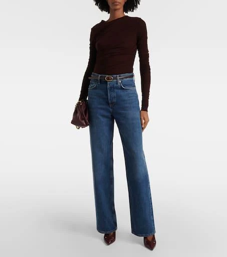 AGOLDE Tania draped jersey top 2