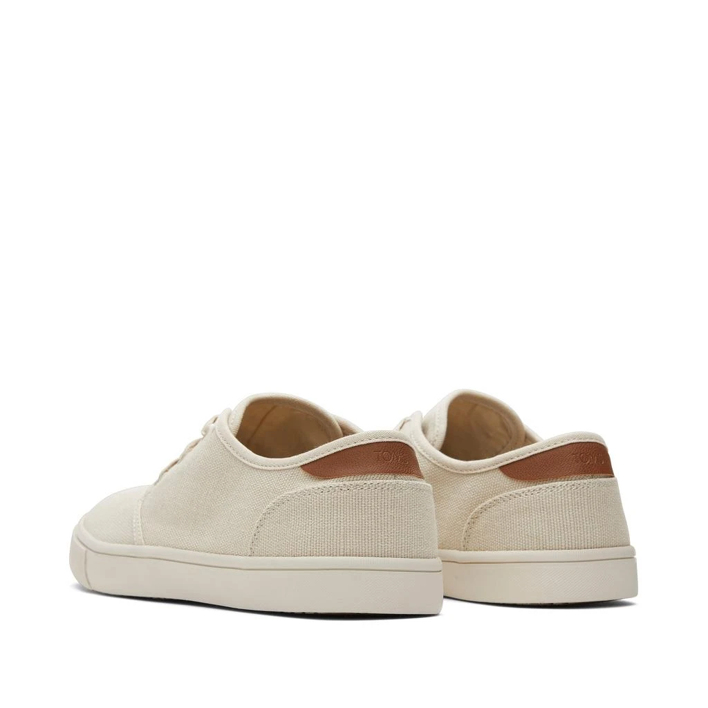 TOMS Shoes Carlo Cream Heritage Canvas Lace-Up Sneaker 4