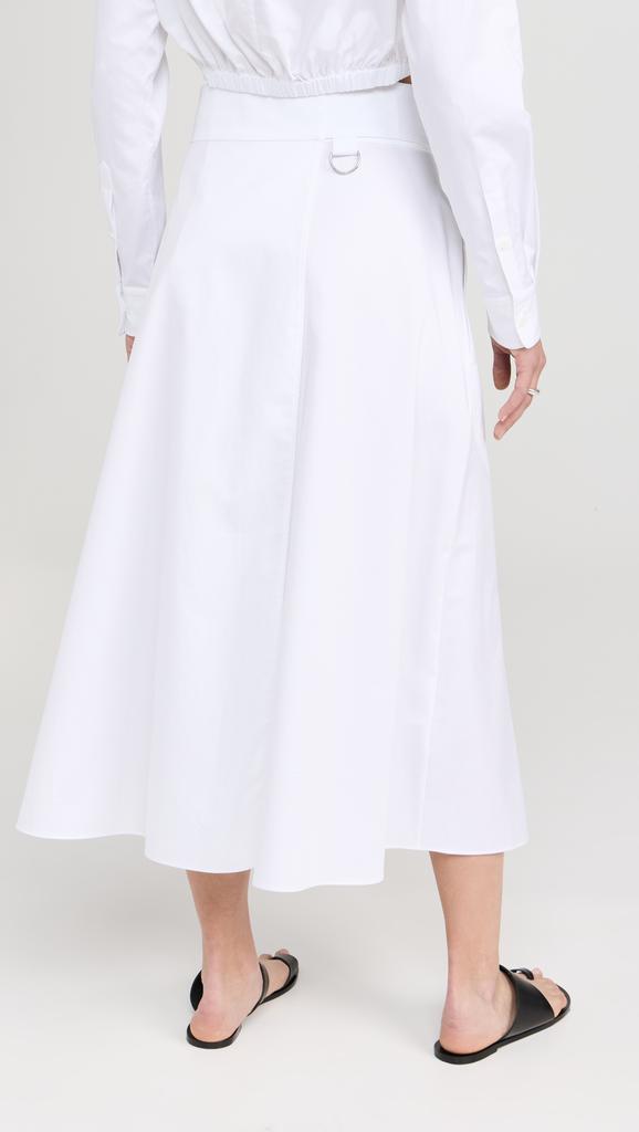 Tibi Eco Poplin Back Wrap Skirt