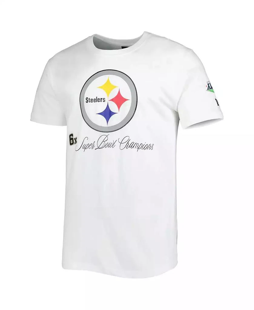 New Era Men's White Pittsburgh Steelers Historic Champs T-shirt 3