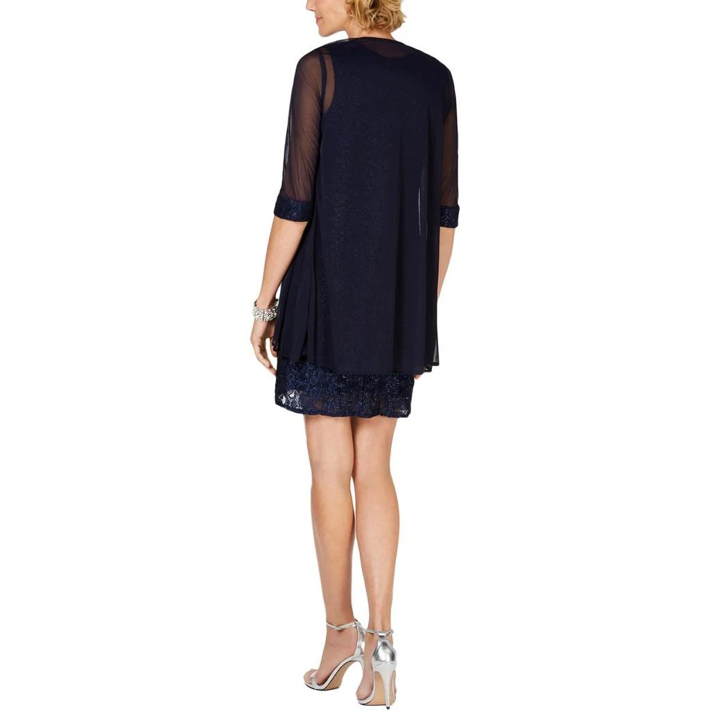 R&M Richards Petites Womens Lace Special Occasion Dress With Jacket 2