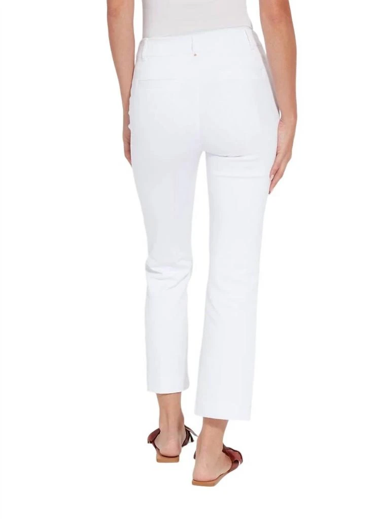 Lyssé Elle Ankle Flare Denim Pant In White 3
