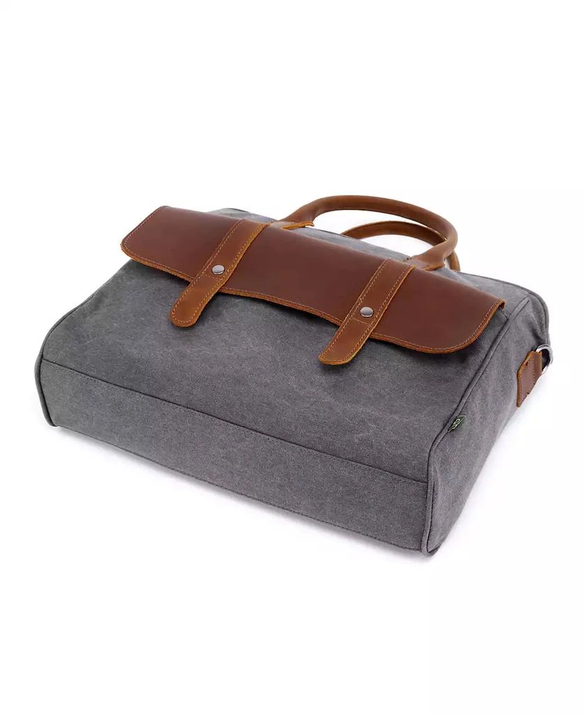 TSD BRAND Canvas Valley Hill Computer Brief Bag 11