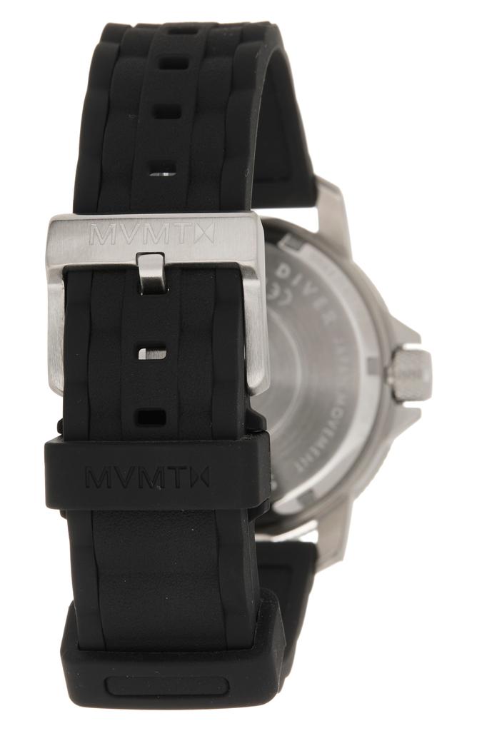 MVMT WATCHES Cali Diver Solar Silicone Bracelet Watch, 40mm