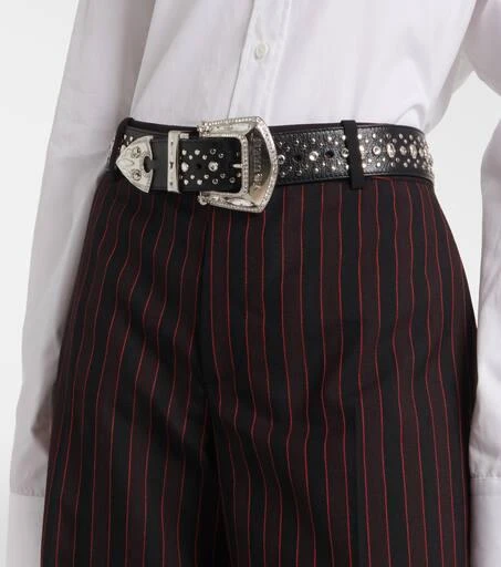 Alexander McQueen Jewelled Arrow leather belt 2