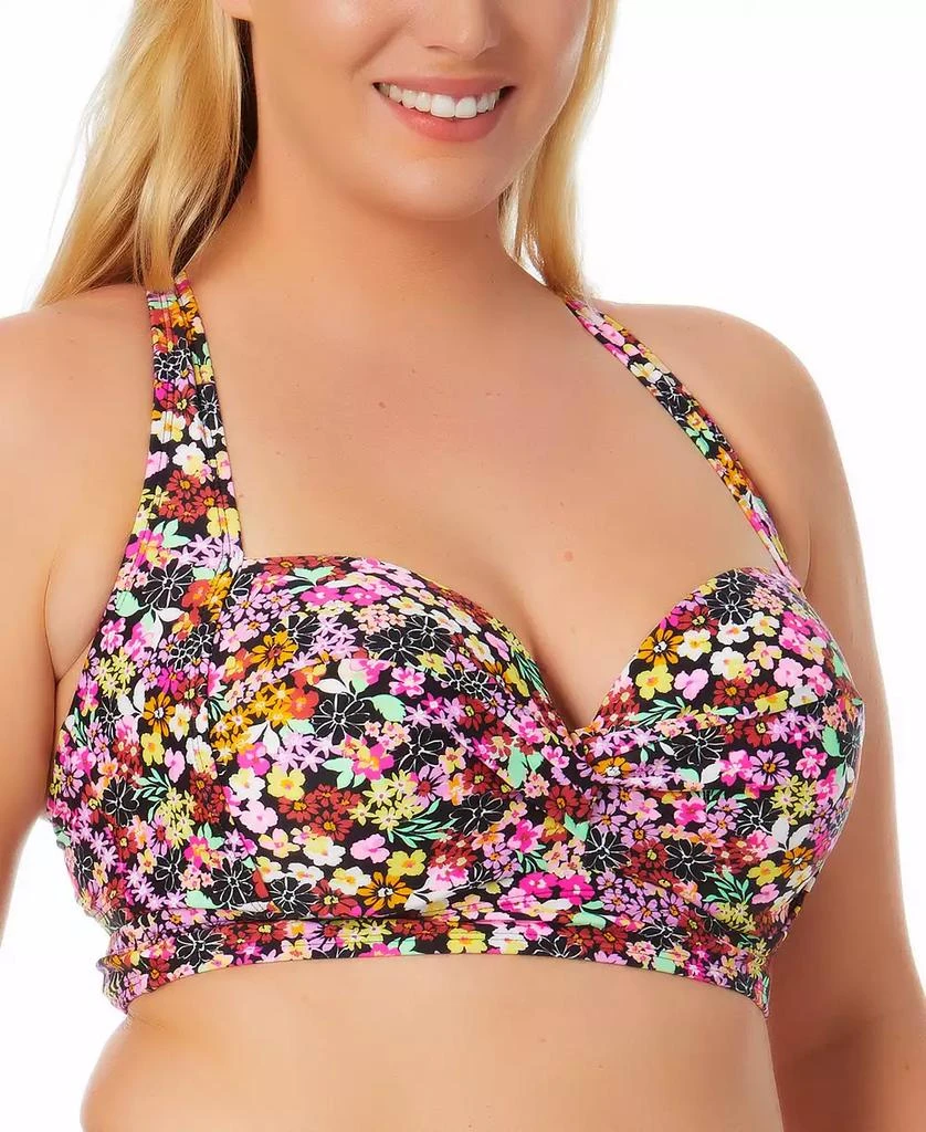 California Waves Salt + Cove Trendy Plus Size Ditsy-Print Underwire Bikini Top, Created for Macy's 3