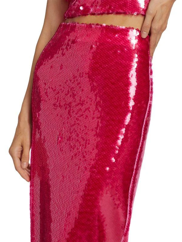 LAPOINTE Sequined Midi Pencil Skirt 4