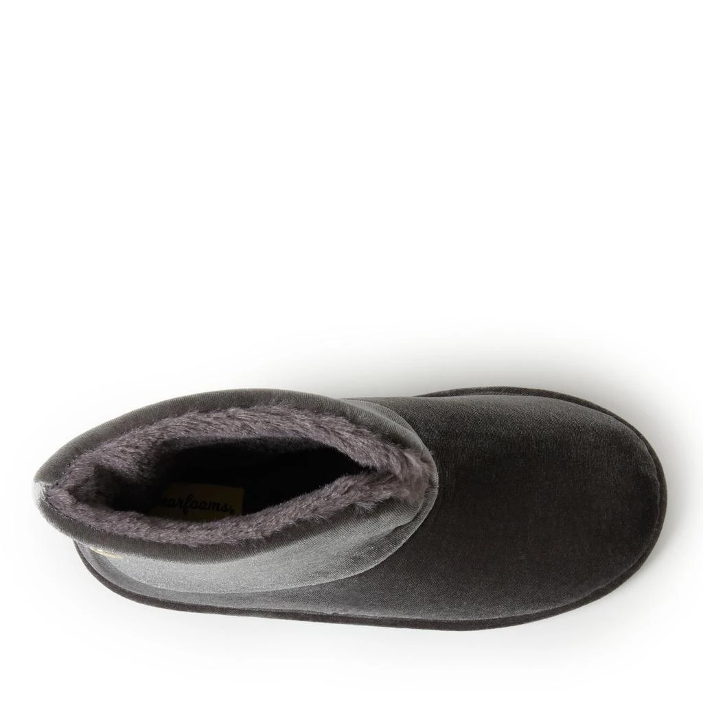 Dear Foams Women's Sara Shiny Velour Bootie Slippers 3