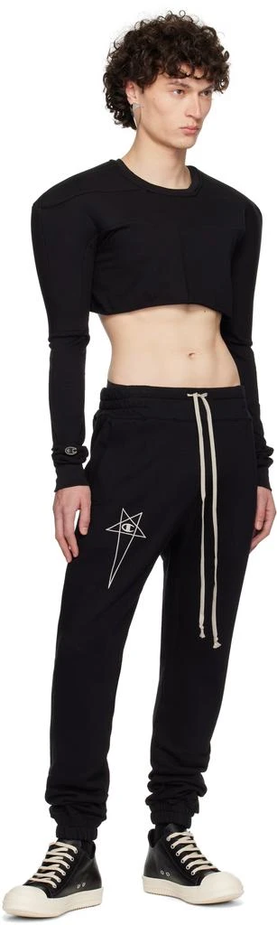 Rick Owens Black Champion Edition Joggers Sweatpants 4