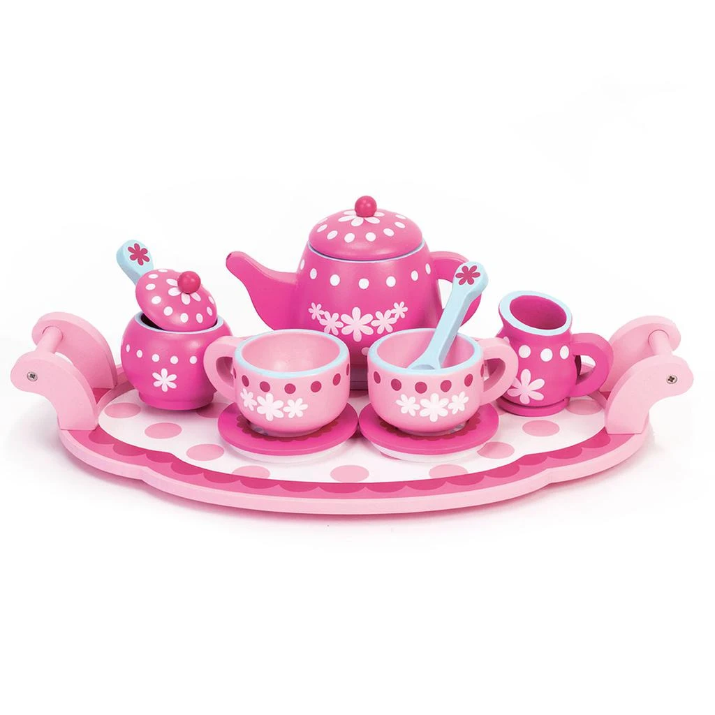 Teamson Sophia’s 10 Piece Wooden Tea Party Set, Pink 1