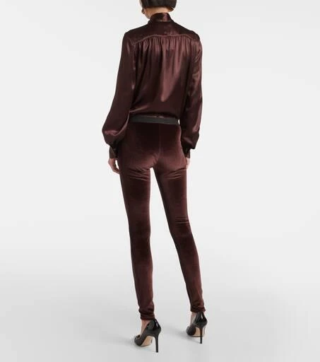 Tom Ford Logo velour leggings 3