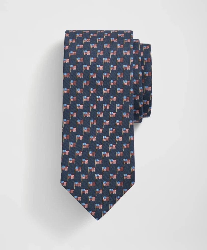 Brooks Brothers Silk USA Flag Motif Tie 1
