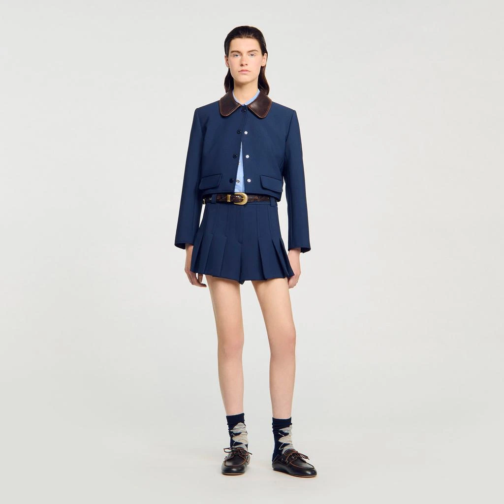 Sandro Tailored pleated shorts 1