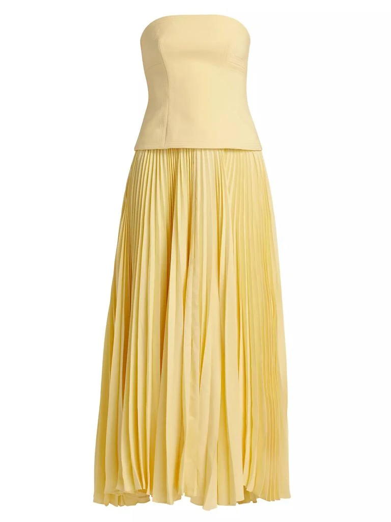 Acler Brayswick Pleated Strapless Maxi-Dress 1