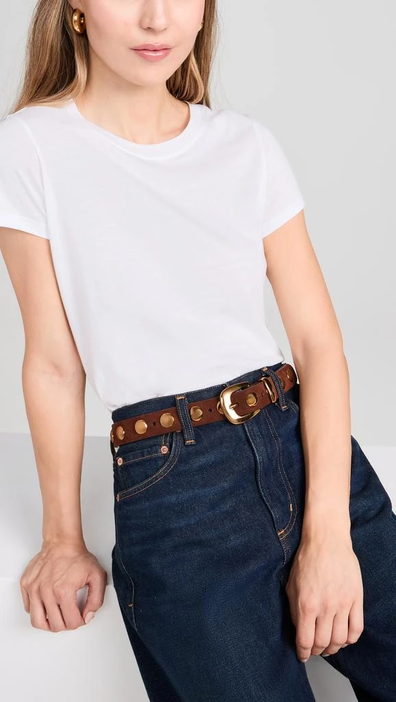 Madewell Studded Western Belt in Suede 2
