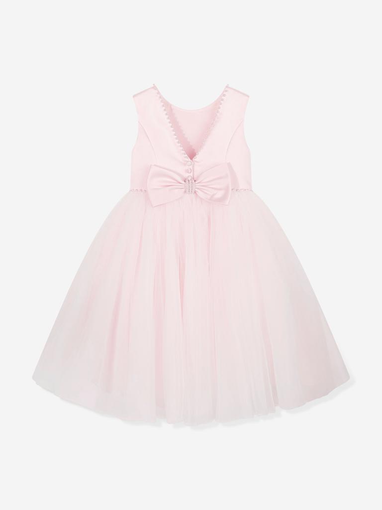 Sarah Louise Girls Ceremonial Ballerina Length Dress in Pink