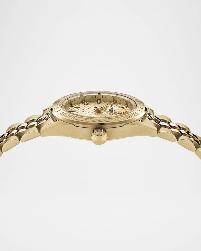 Versace V-Code  36mm IP Yellow Gold Bracelet Watch 3