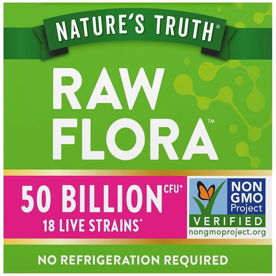 Nature's Truth Raw Flora 50 Billion Women¿s Probiotic Vegan Capsules 7