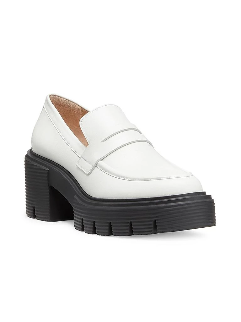 Stuart Weitzman Soho Leather Lug-Sole Penny Loafers 2