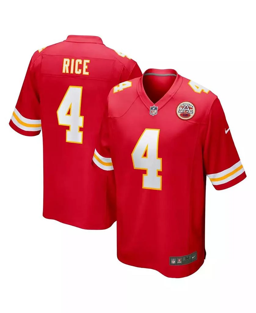 NIKE Men's Rashee Rice Red Kansas City Chiefs Game Jersey 1