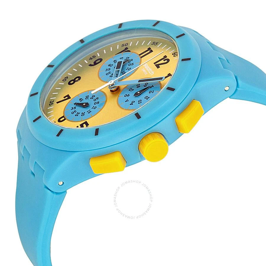 Swatch Maresoli Yellow Dial Blue Rubber Men's Watch SUSS400 2