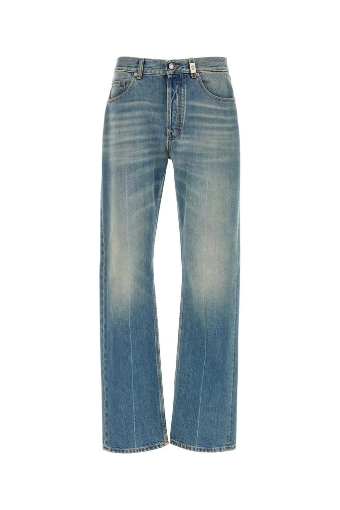 Jean Alexander McQueen Tie-through Straight-leg - Taille 28, Noir, Denim, Neuf Avec étiquettes, Fabriqué En Italie