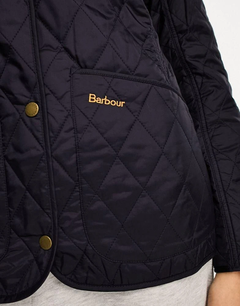 Barbour Barbour Annandale diamond quilt jacket with cord collar in navy 3