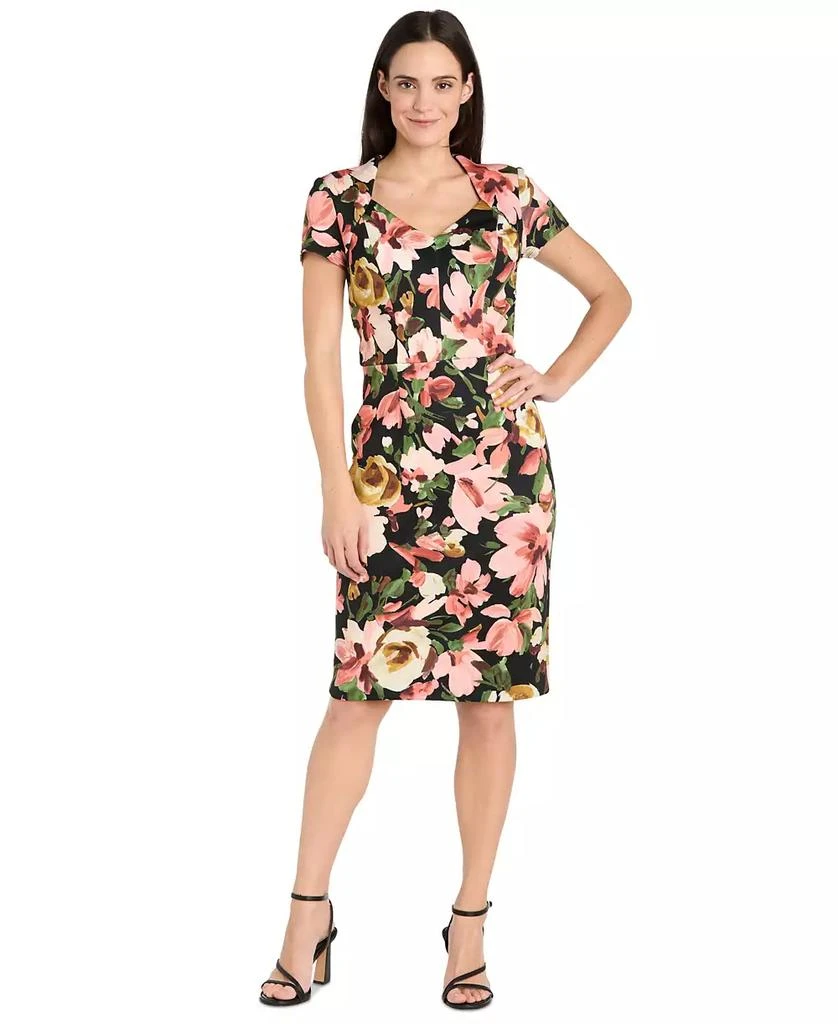 Petite Floral-Print Short-Sleeve Dress  On Sale Now with Up to 61% Off |  Discover Exclusive Deals & Savings at BeyondStyle  Authentic R & M  Richards dress|women's fashion, shoes & accessories|dresses
