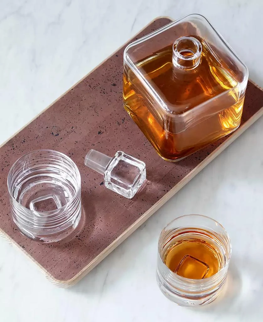 LSA International Cask Whisky Connoisseur Set with Cork Tray, 34oz 2