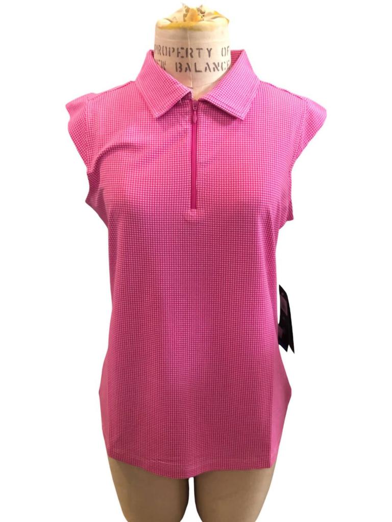 IBKUL Ibkul - SLEEVELESS POLO MINI CHECK