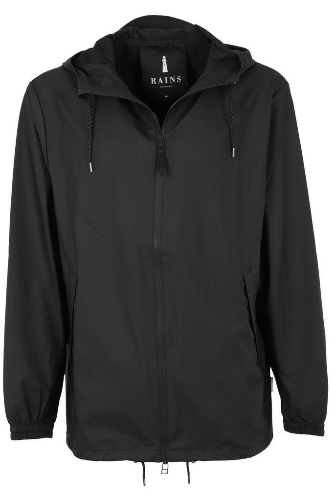 RAINS Rains Drawstring Zip-Up Hooded Jacket