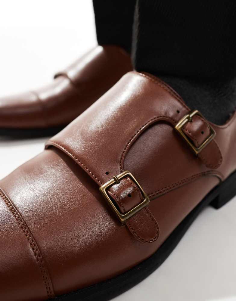 ASOS ASOS DESIGN monk shoes in tan