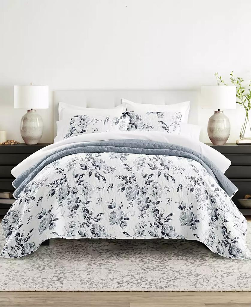 IENJOY HOME Rose Garden Reversible 2-Pc. Quilt Set