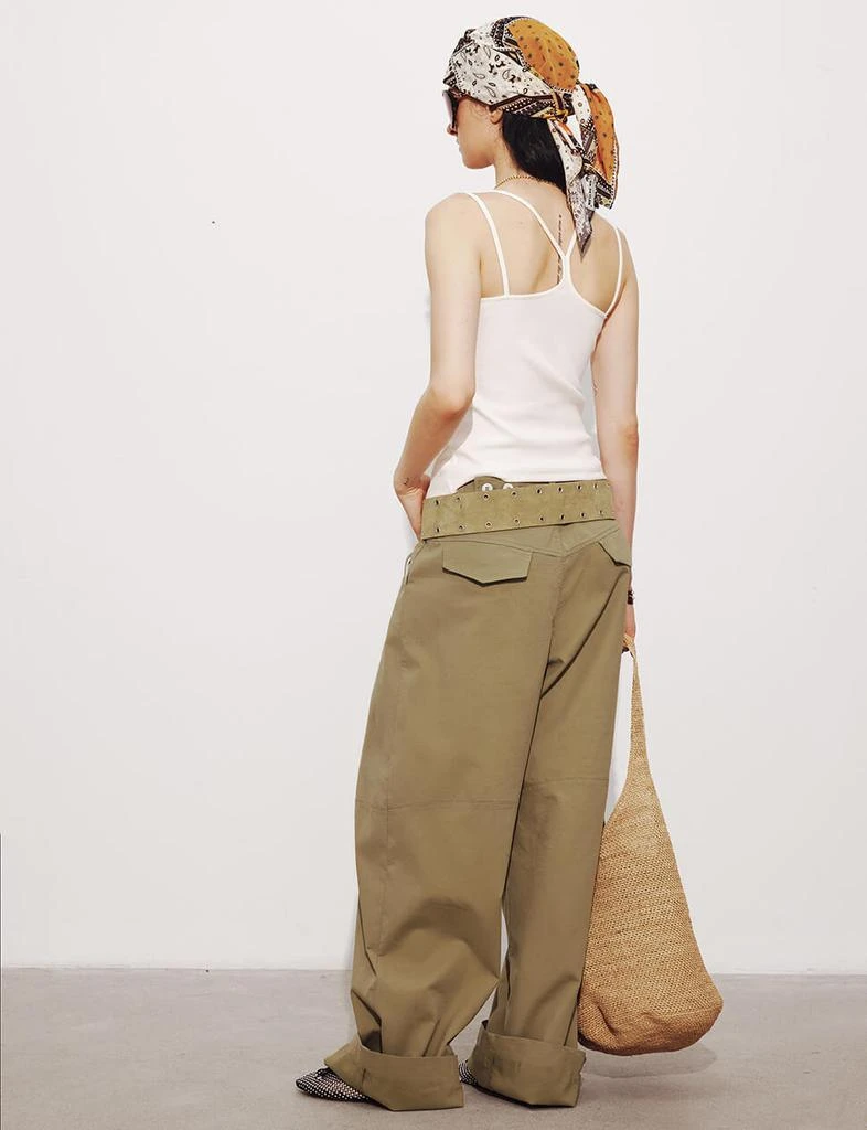 Pixie Market Baggy Khaki Button Pants-PREORDER 9