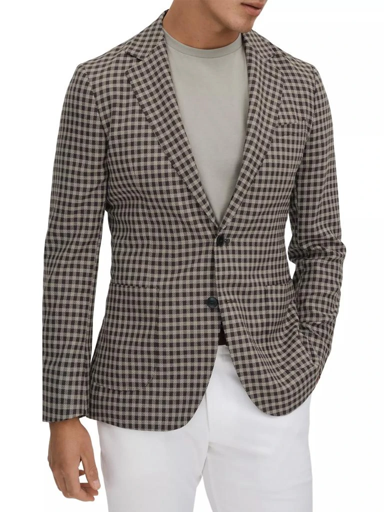 REISS Nano Wool Grid Blazer 3