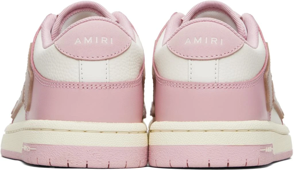 AMIRI Pink & White Skel-Top Low Sneakers 2