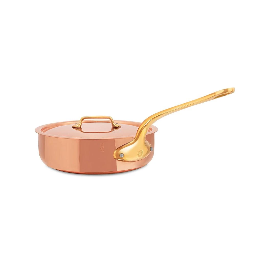 Mauviel M
Heritage M
200 B 3.3 Quart Saute Pan With Lid, Brass Handle 2
