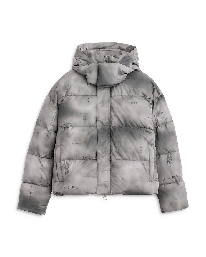 Stampd Ice Print Cropped Puffer Jacket