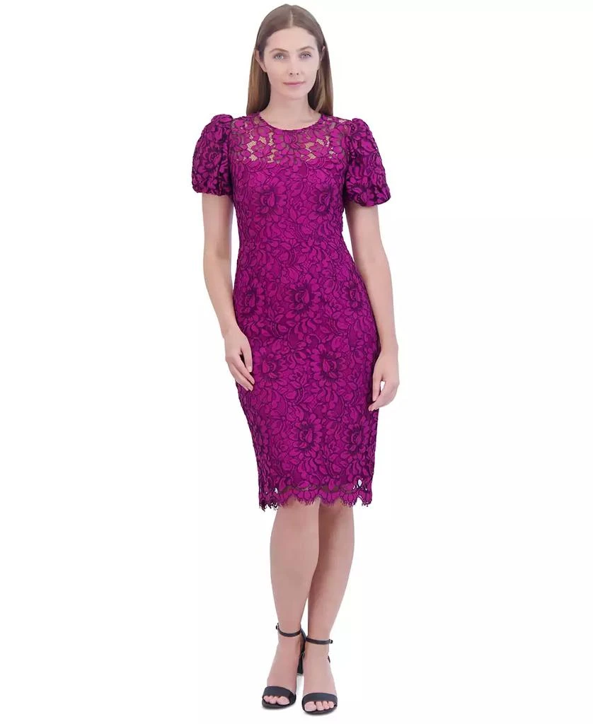 Eliza J Women's Boat-Neck Puff Sleeve Sheath Dress 1