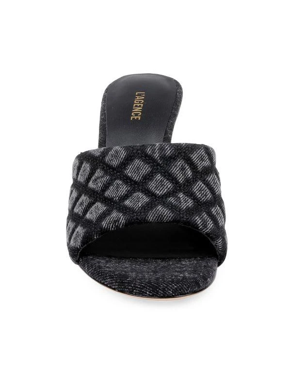 L'Agence Denise 75MM Denim Sandals 3
