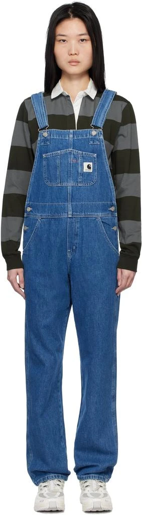 Carhartt WIP Blue Bib Straight Denim Overalls 1