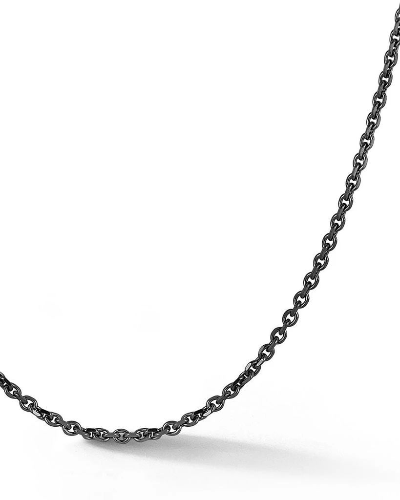Walters Faith Men's 18K Black Gold Cable Link Chain Necklace, 20" 3