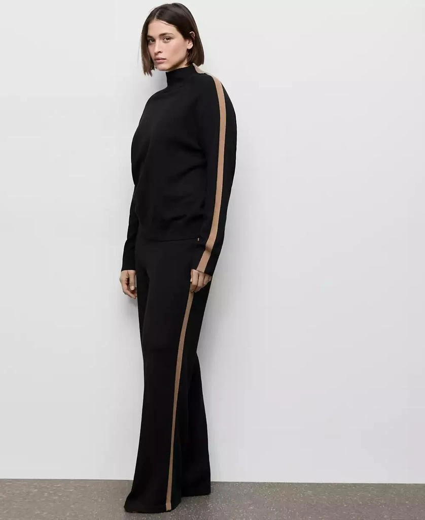 Mango Women
s Contrast Stripe Knit Pants 7