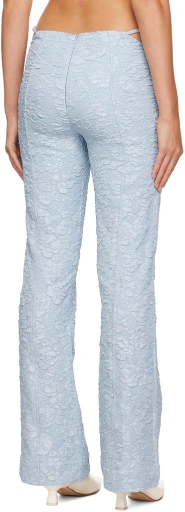Ganni Blue Jacquard Trousers 3
