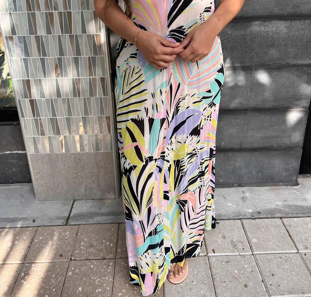 Indah Rhea Halter Maxi Dress In Cancun