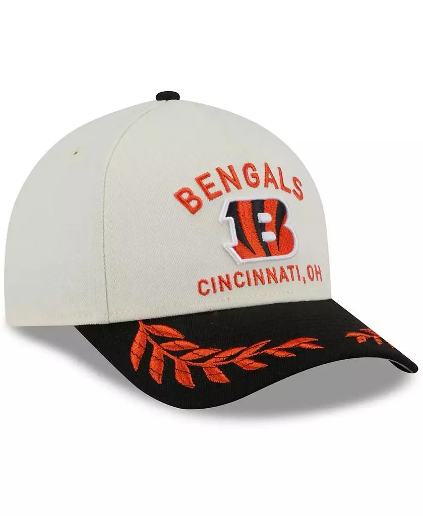 New Era Men's Cream/Black Cincinnati Bengals 2025 NFL Draft 9FORTY A-Frame M-Crown Adjustable Hat 3