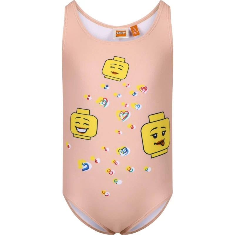 LEGO Wear Lego print one piece swimsuit in pink 1