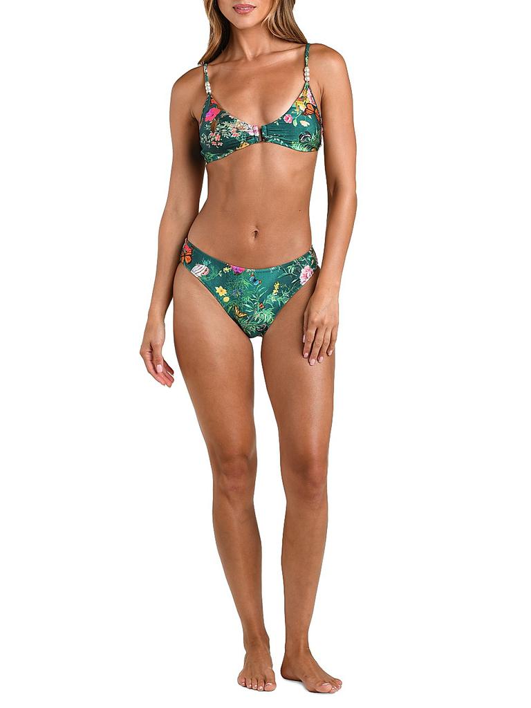 L'Agence Charonda Butterfly Yazmin Printed Triangle Bra Top