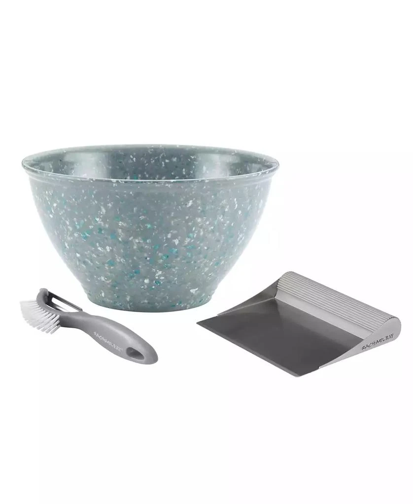 Rachael Ray Kitchen Prep Garbage Bowl, Veg-a-Peel, and Bench Scrape Set 1