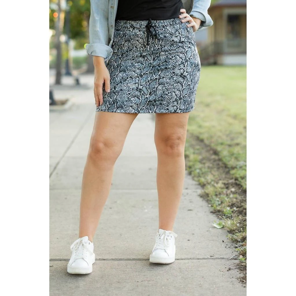 Julia Rose Julia Rose - Sydney Snakeskin Jogger Skirt